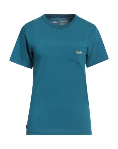Vans Woman T-shirt Deep Teal Size Xs Cotton
