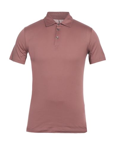 Messagerie Patrizio Piscaglia Man Polo Shirt Antique Rose Size M Mako Cotton