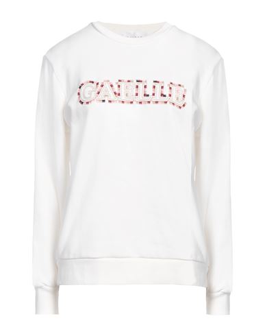 Gaelle Paris Gaëlle Paris Woman Sweatshirt White Size 1 Cotton, Polyester, Elastane In White