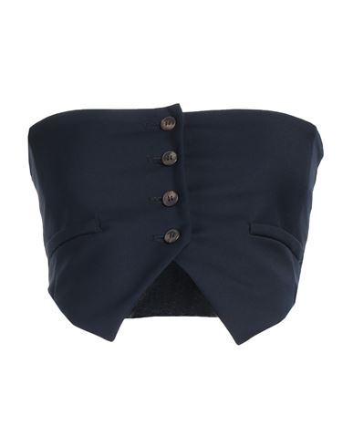 HAVEONE HAVEONE WOMAN TOP NAVY SIZE M POLYESTER, VISCOSE, ELASTANE 
