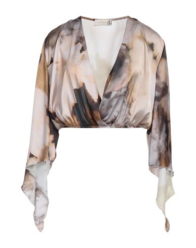 HAVEONE HAVEONE WOMAN TOP KHAKI SIZE M POLYESTER 