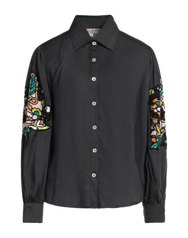 Connor & Blake Woman Shirt Black Size L Viscose In Black