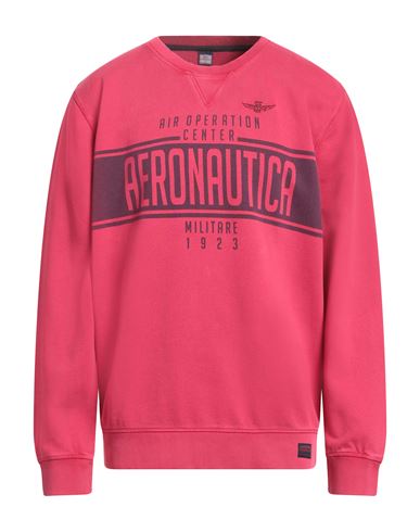 Aeronautica Militare Man Sweatshirt Magenta Size Xxl Cotton In Pink