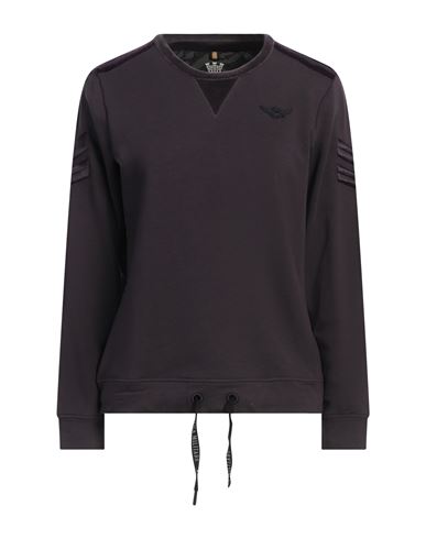 Aeronautica Militare Woman Sweatshirt Purple Size S Cotton, Elastane In Purple