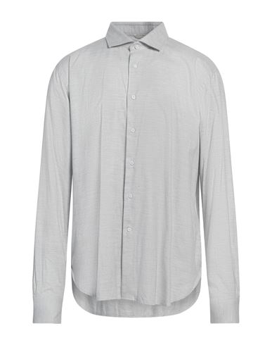 Del Siena Man Shirt Light Grey Size 17 ¾ Cotton, Lyocell