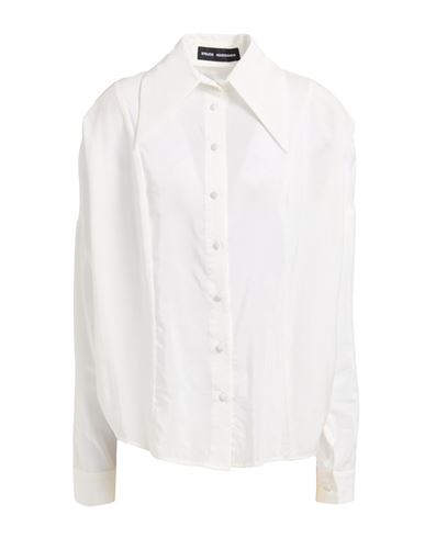 Stelios Koudounaris Woman Shirt White Size 2 Cotton, Silk In White