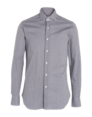 Xacus Man Shirt Slate Blue Size 15 ¾ Cotton, Elastane In Gray