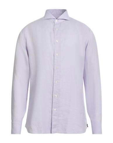 Lardini Man Shirt Lilac Size 17 ½ Linen