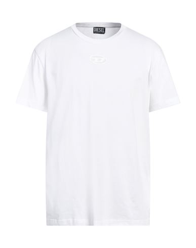 Diesel Man T-shirt White Size L Cotton