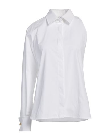 Max Mara Woman Shirt White Size 6 Cotton, Elastane