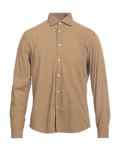 Deperlu Man Denim Shirt Camel Size Xxl Cotton
