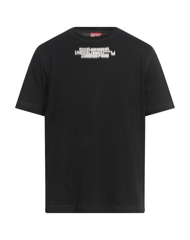 Diesel Man T-shirt Black Size L Cotton