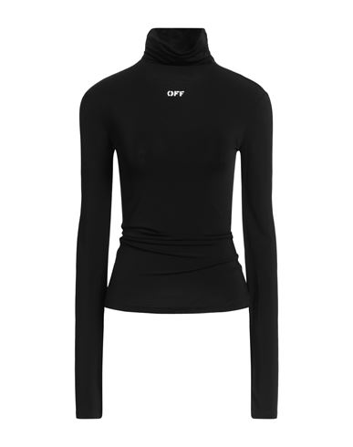 Off-white Woman T-shirt Black Size 10 Viscose, Elastane In Black