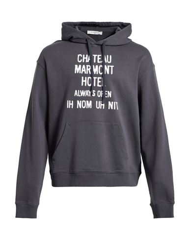 Ih Nom Uh Nit Man Sweatshirt Lead Size L Cotton, Elastane In Gray