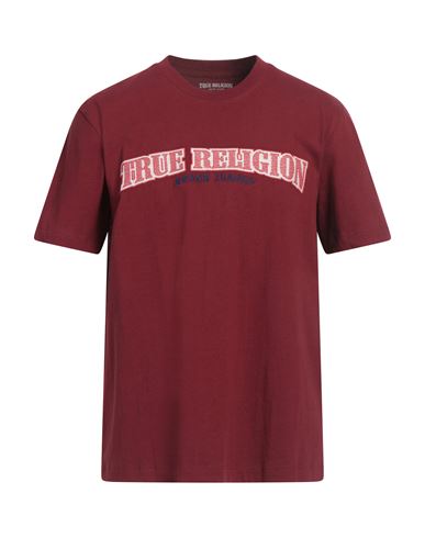 True Religion Man T-shirt Burgundy Size L Cotton