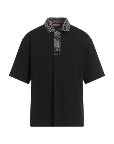 Missoni Chevron Knit-insert Cotton Polo Shirt