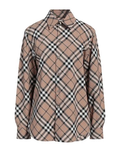 Burberry Prorsum Woman Shirt Camel Size 6 Polyester, Wool