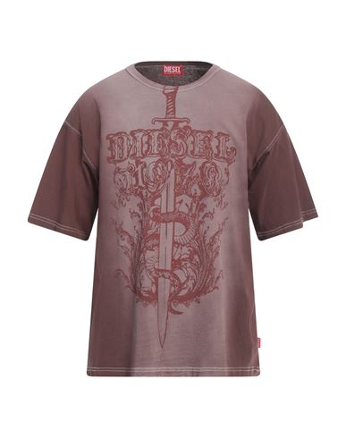 Diesel Man T-shirt Brick Size L Cotton In Brown