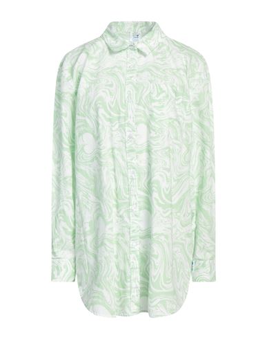 Guess X J Balvin Woman Shirt Light Green Size L Cotton, Linen In Green