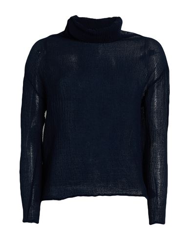 Shirt C-zero Woman Turtleneck Midnight Blue Size Xs Wool In Blue