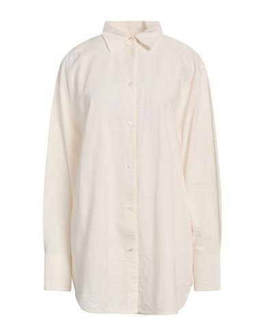 Totême Toteme Woman Shirt Ivory Size 4 Cotton, Viscose In White