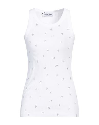 Shop Attico The  Woman Tank Top White Size 8 Cotton