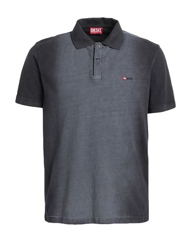 Diesel Man Polo Shirt Lead Size L Cotton