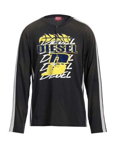 Diesel Man T-shirt Charcoal Size L Cotton