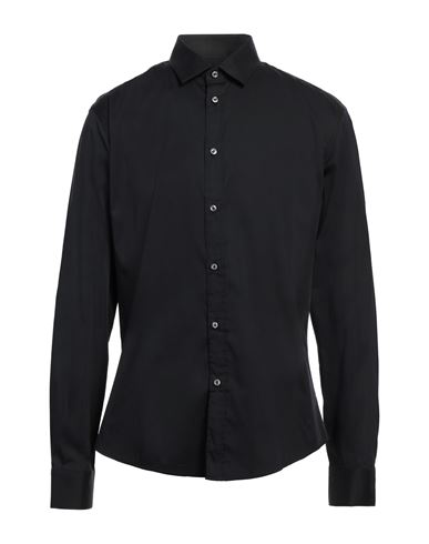 Shop Brian Dales Man Shirt Black Size 17 Cotton, Polyamide, Elastane