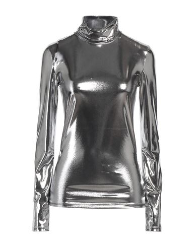 Patrizia Pepe Woman T-shirt Silver Size 2 Polyester, Elastane In Silver