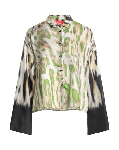 Co.go Co. Go Woman Shirt Lime Green Size 8 Silk In Green
