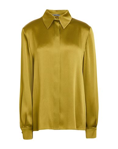 Alberta Ferretti Woman Shirt Military Green Size 4 Acetate, Silk