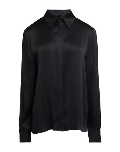 Alberta Ferretti Woman Shirt Black Size 8 Acetate, Silk