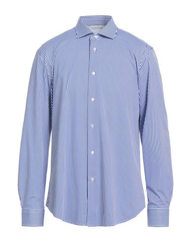 Brian Dales Man Shirt Blue Size 17 Polyamide, Elastane