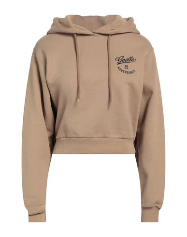 GAELLE PARIS GAËLLE PARIS WOMAN SWEATSHIRT SAND SIZE 2 COTTON 
