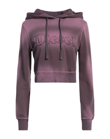 Diesel Woman Sweatshirt Mauve Size L Cotton, Elastane