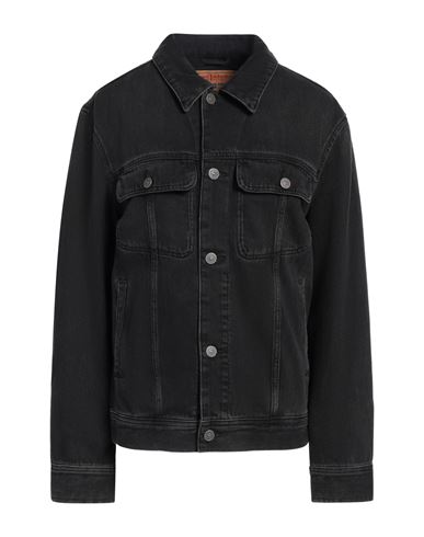 Diesel Woman Denim Outerwear Black Size L Cotton
