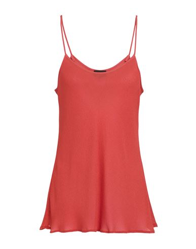 Giorgio Armani Woman Top Rust Size 6 Silk In Red