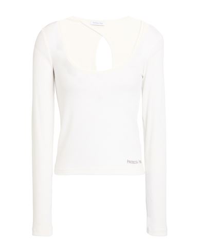 Patrizia Pepe Woman T-shirt White Size 1 Polyester, Viscose, Elastane, Metal In White
