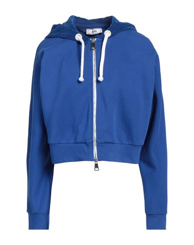 Jijil Woman Sweatshirt Blue Size 6 Cotton, Polyester, Polyamide, Nylon, Elastane
