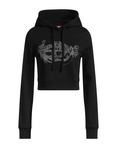 DIESEL DIESEL WOMAN SWEATSHIRT BLACK SIZE L COTTON, ELASTANE 