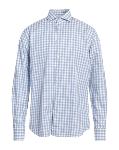 STANDBRIDGE STANDBRIDGE MAN SHIRT LIGHT BLUE SIZE 17 COTTON 