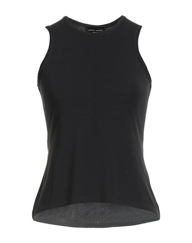 Roberto Collina Woman Top Black Size M Modal, Cashmere, Elastane