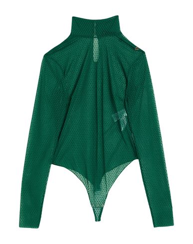 Elisabetta Franchi Woman Bodysuit Green Size 6 Polyamide, Elastane