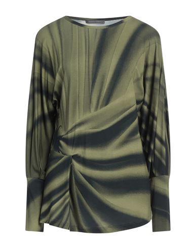 Alberta Ferretti Woman T-shirt Green Size 8 Viscose, Elastane