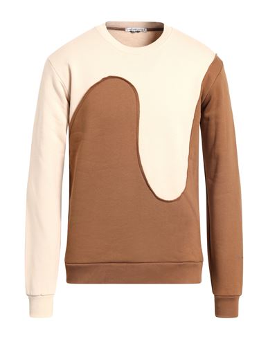 Grey Daniele Alessandrini Man Sweatshirt Beige Size Xl Cotton In Neutral
