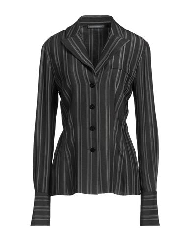 Shop Alberta Ferretti Woman Jacket Charcoal Size 8 Viscose, Acetate
