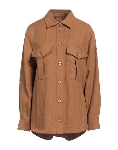 Historic Woman Shirt Camel Size M Cotton, Linen In Beige