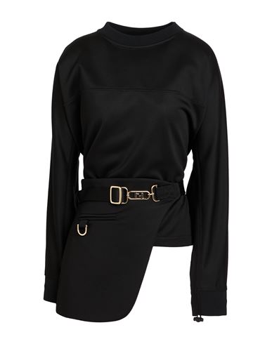 Fendi Woman Sweatshirt Black Size M Acetate, Cotton, Polyester, Polyamide, Elastane
