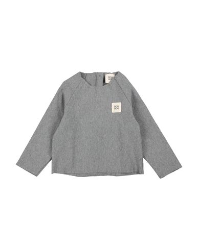 Douuod Newborn Girl Sweatshirt Grey Size 3 Cotton, Elastane In Grey